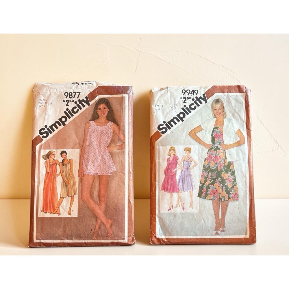Simplicity Sewing Patterns 9877 and 9849
